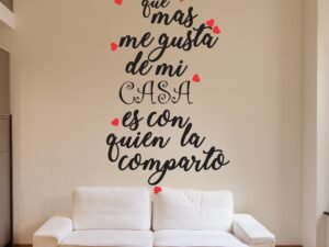 Lo que mas me gusta de mi casa es con quien la comparto