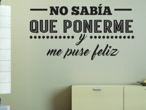 No sabia que ponerme