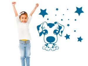 Perrito y estrellas