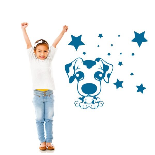 Perrito y estrellas