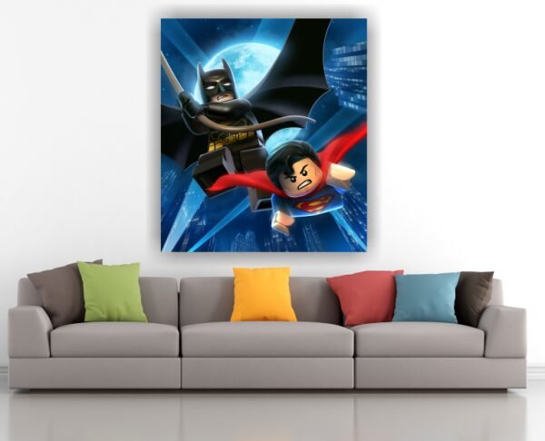 Retablo Lego Super man y Batman