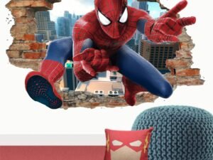 Pared rota Spiderman
