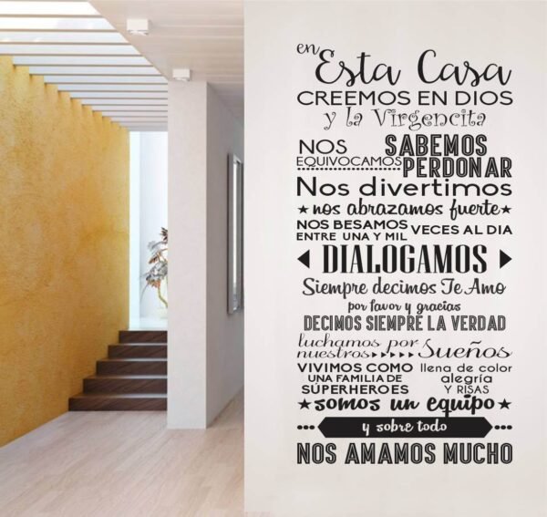 En esta casa creemos en Dios y la Virgencita