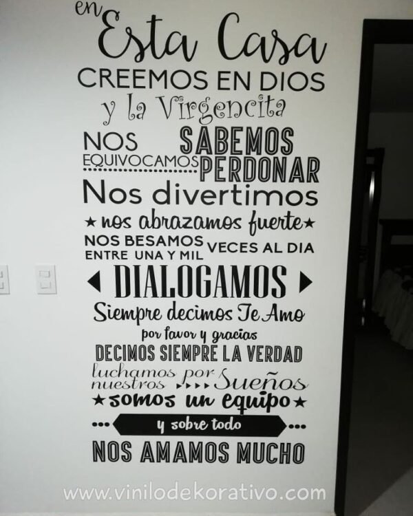 En esta casa creemos en Dios y la Virgencita
