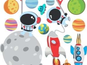 Astronauta 3 (Personalizado con uno o dos nombres)