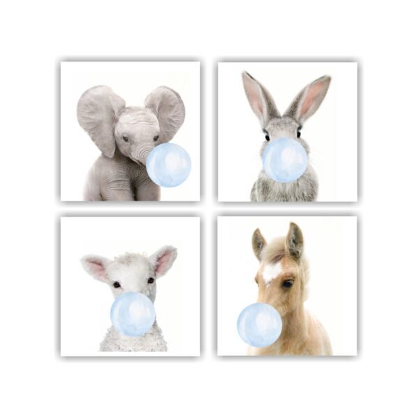 Retablos Animals Blue Bubble Gum