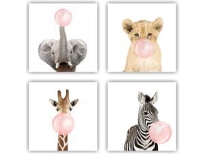 Retablos Animals Pink Bubble Gum