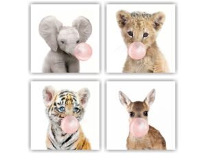 Retablos Animals Pink Bubble Gum B