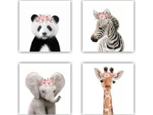 Retablos Animals Crown of Flowers C