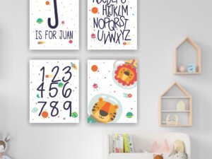 Retablos Space Animals (Nombre Personalizado)