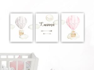 Retablos Globos y Animales (Nombre Personalizado)