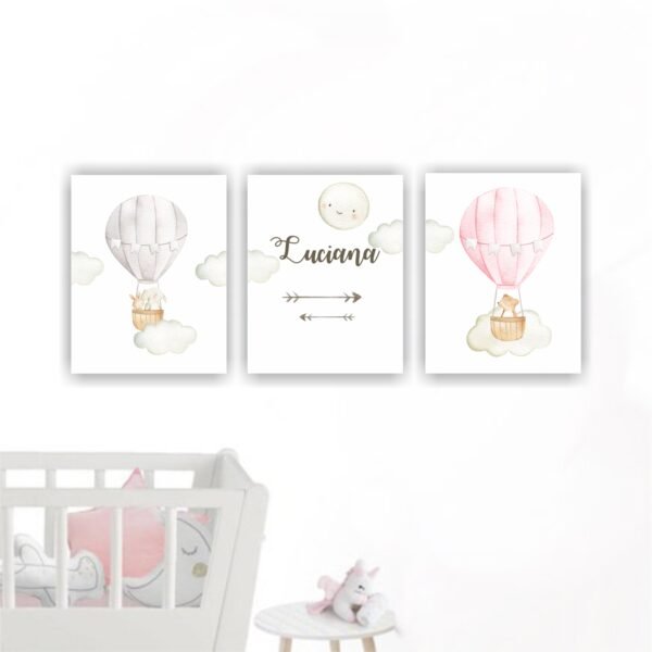 Retablos Globos y Animales (Nombre Personalizado)