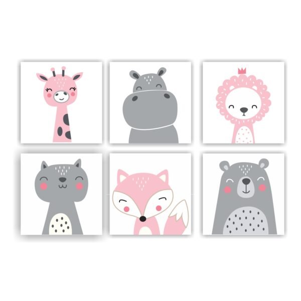 Retablos Animalitos Felices Niña