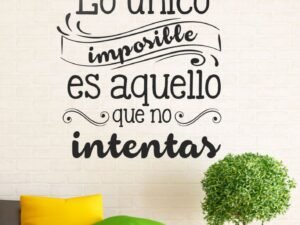 Lo único imposible es aquello que no intentas