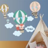 Animales y Globo (Nombre Personalizado)