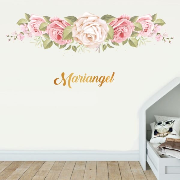 Cabecero Floral (Nombre Personalizado)