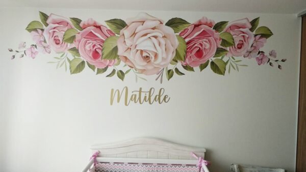 Cabecero Floral (Nombre Personalizado)