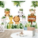 Mural Jungle Party (Nombre Personalizado)