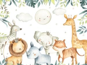 Mural Safari Watercolor 2(Valor por M2)